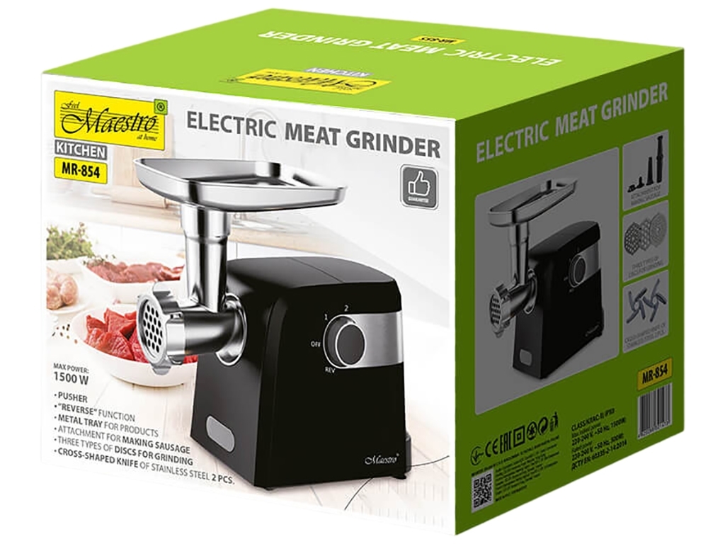 Мясорубка электрическая Maestro, 1500Вт
