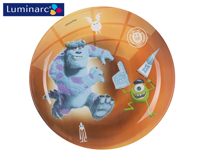 Набор посуды детской стеклянной Luminarc "Disney Monsters" 3 пред. (тарелка, салатник, чашка) 02542