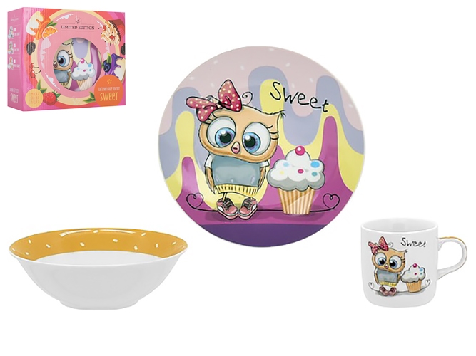 Набір посуду дитячого Limited Edition Sweet Owl (ціна за упаковку 3 предмети) 6900064004348
