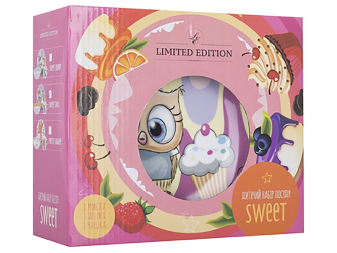 Набір посуду дитячого Limited Edition Sweet Owl (ціна за упаковку 3 предмети) 6900064004348