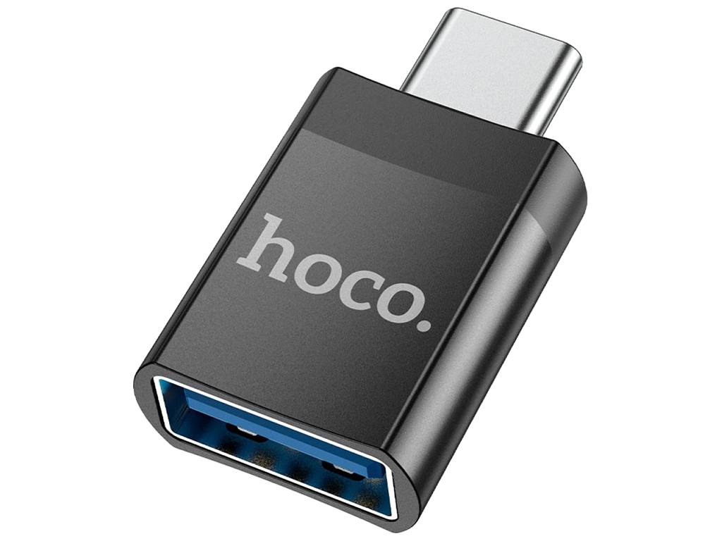 Перехідник Hoco UA17 Type-C male to USB female USB3.0 Колір Чорний