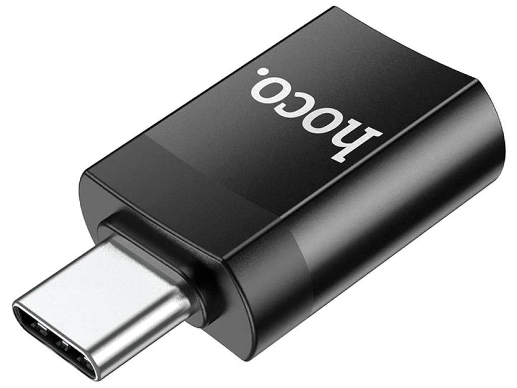 Перехідник Hoco UA17 Type-C male to USB female USB3.0 Колір Чорний