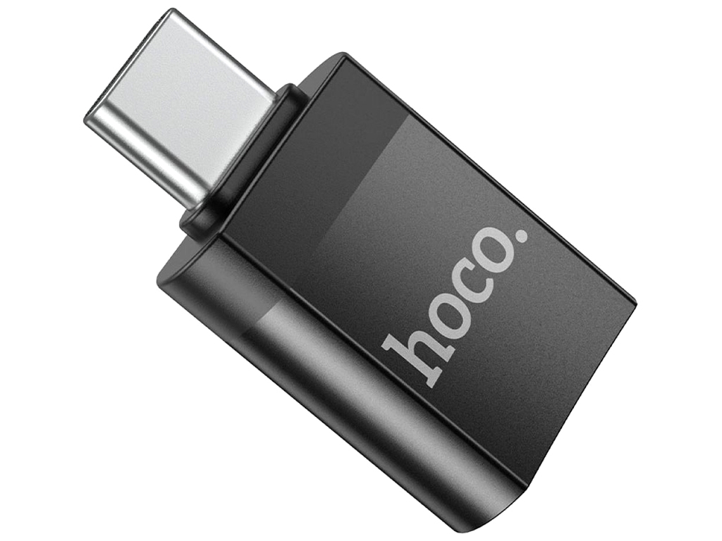 Перехідник Hoco UA17 Type-C male to USB female USB3.0 Колір Чорний