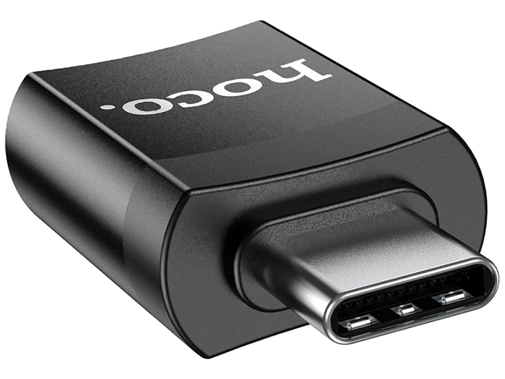 Перехідник Hoco UA17 Type-C male to USB female USB3.0 Колір Чорний