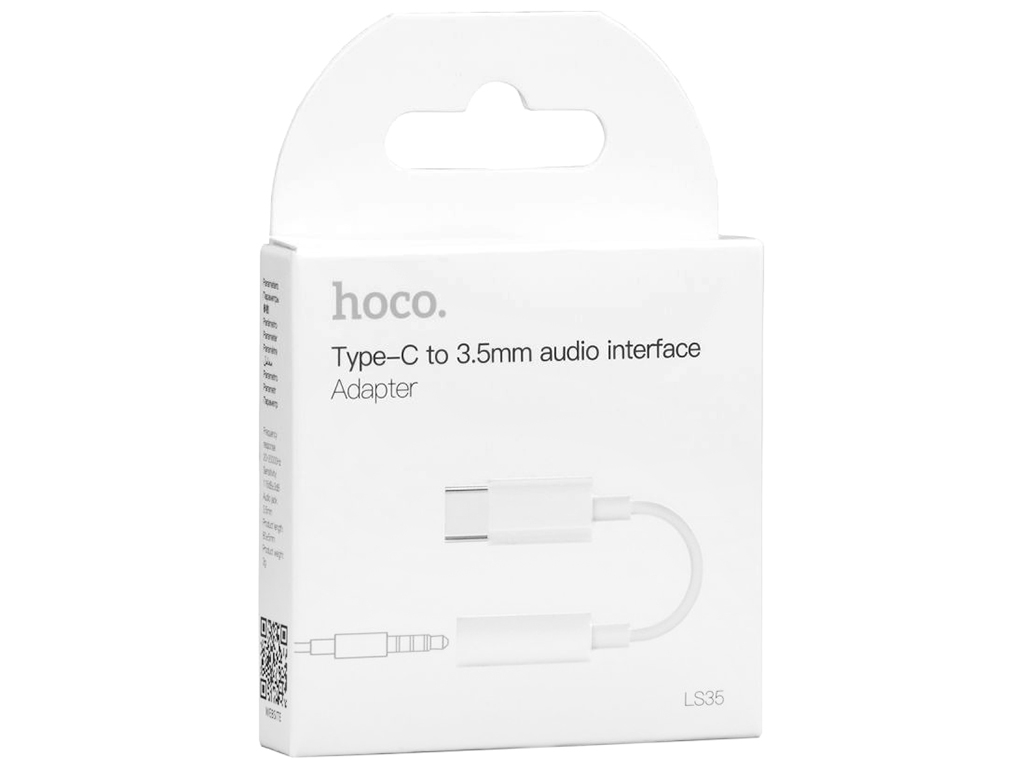 Перехідник Hoco LS35 Type-C to 3.5мм digital audio converter Колір Бiлий