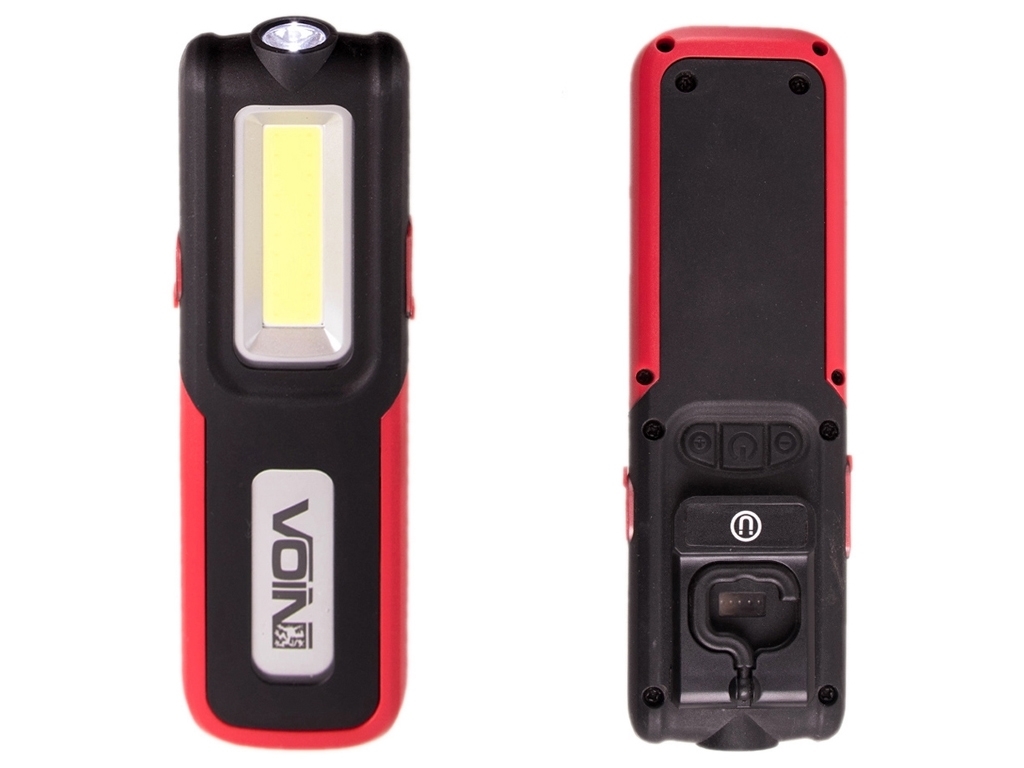 Переносная лампа Voin, 5W-COB+3W XPE, Power Bank 2000mAh, магнит, индикатор заряда, 15х4х3см (VL-109