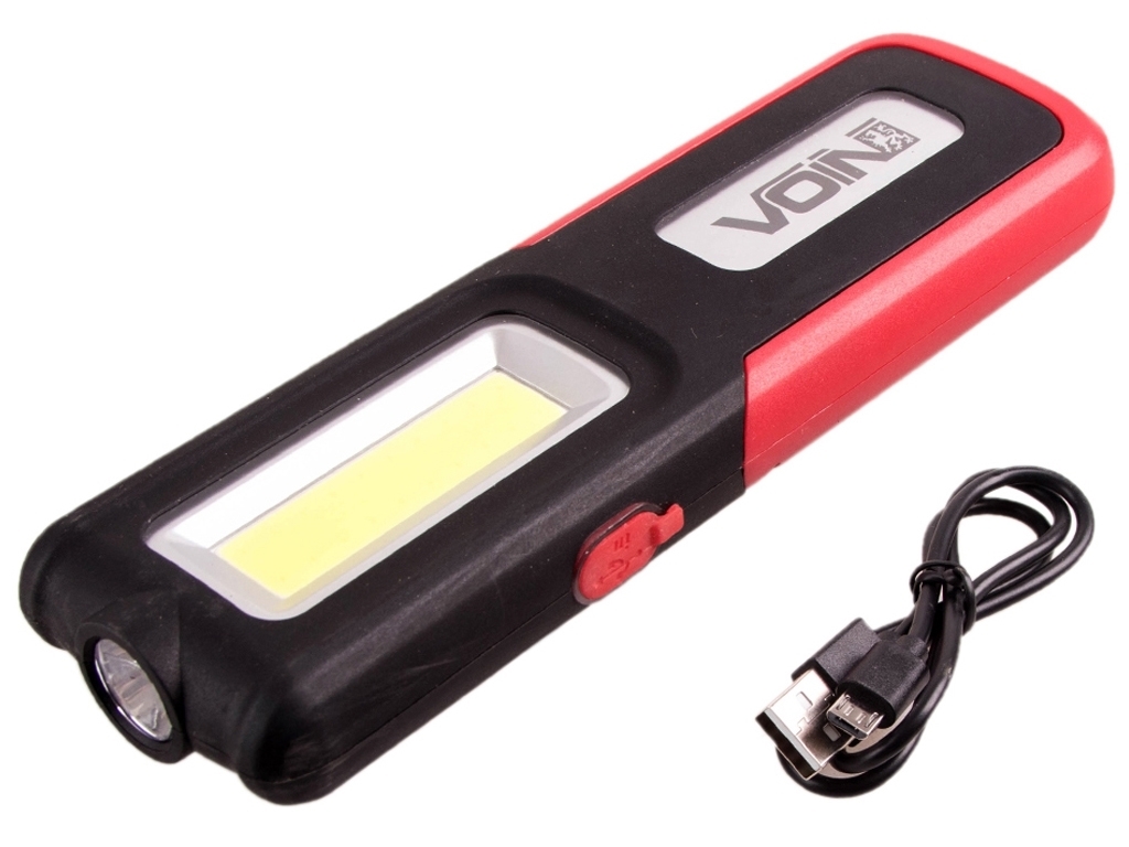 Переносная лампа Voin, 5W-COB+3W XPE, Power Bank 2000mAh, магнит, индикатор заряда, 15х4х3см (VL-109