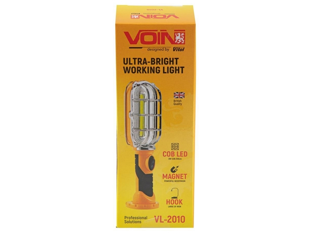 Переносна лампа Voin, LED COB 3W, 250Lm, 3xAA (не в комплекті), 6,5х5х20,5см (VL-2010)