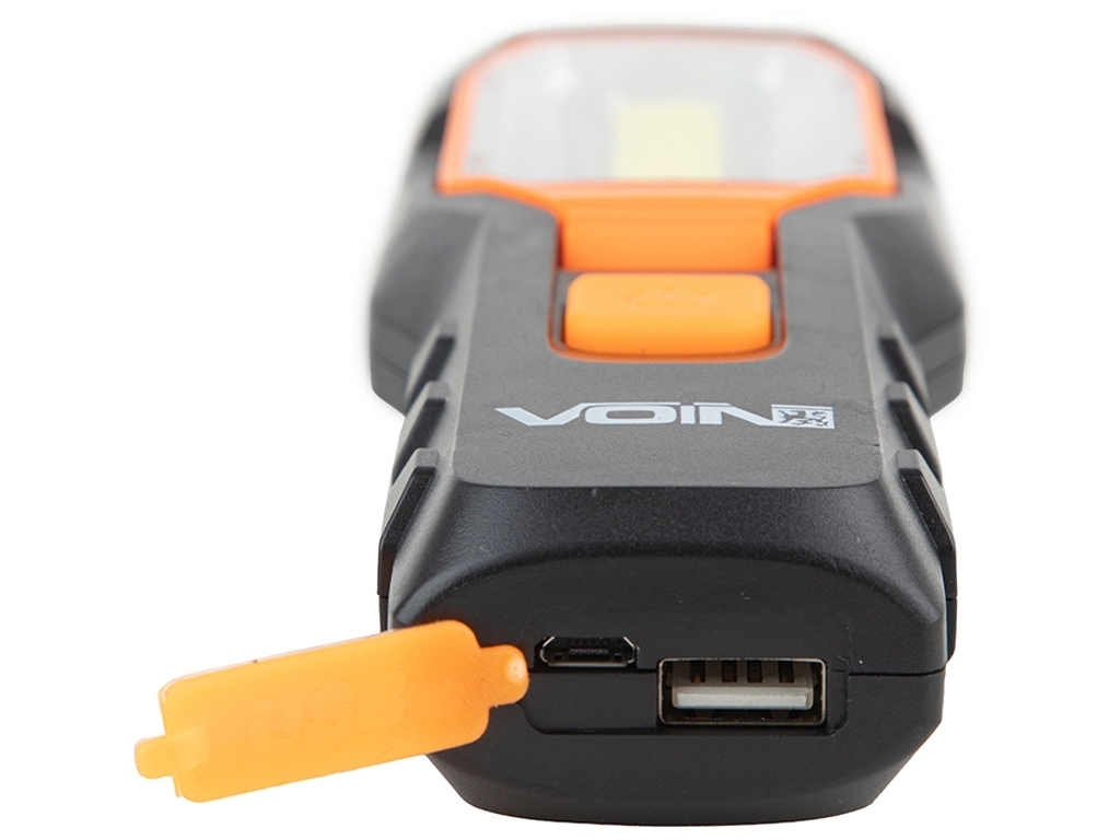 Переносная лампа Voin, COB 260Lm + F5 80Lm, АКБ 1200mAh, магнит, индикатор заряда, 5,8х2,8х22,4см (V