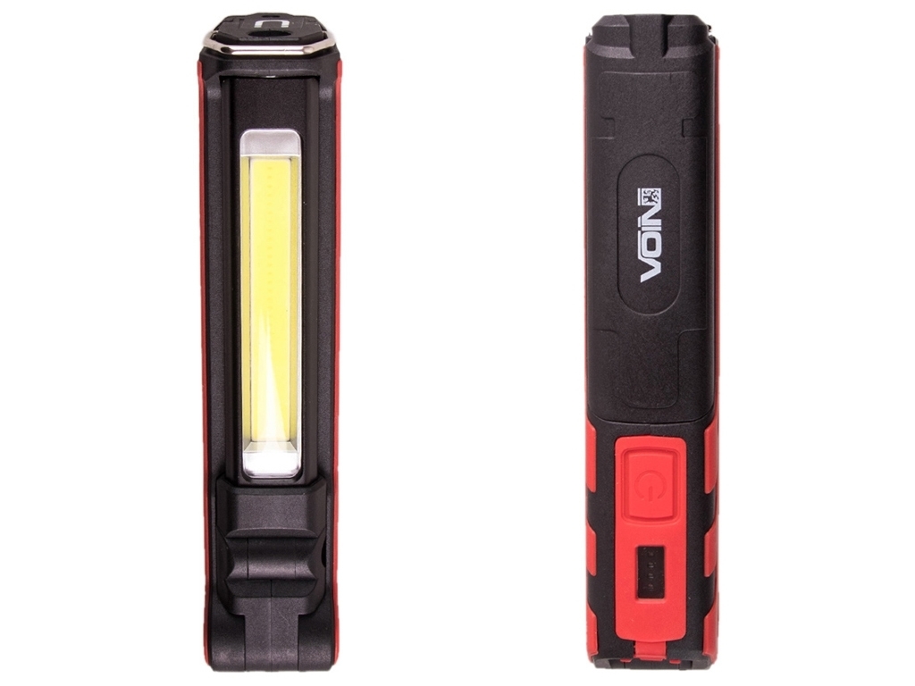 Переносна лампа Voin, 5W-COB+3W XPE, АКБ 2000mAh, магніт, індикатор заряду, 15х4х3см (VL-107)