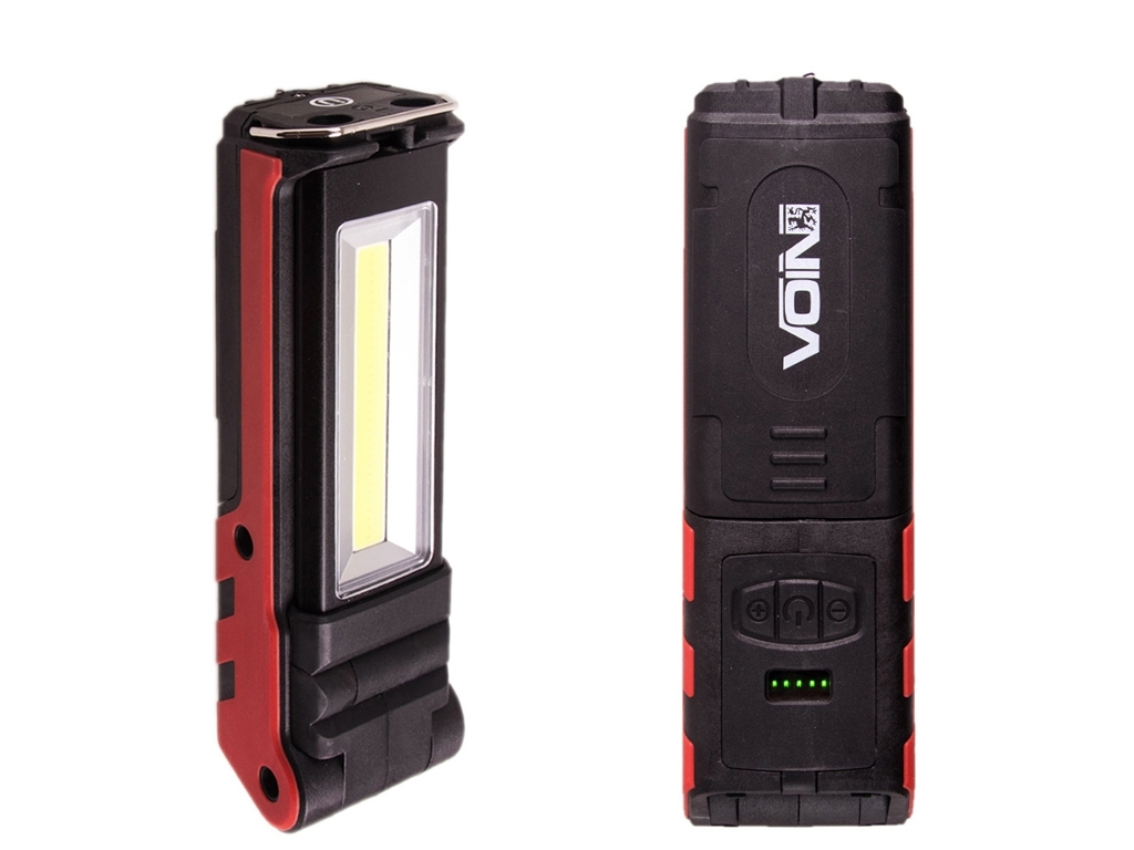 Переносная лампа Voin, 5W-COB+2 х 3W XPE, Power Bank 2000mAh, магнит, индикатор заряда, 15х4х3см (VL