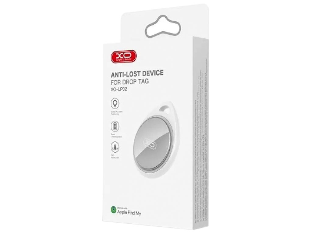 Умный брелок GPS-трекер XO LP02 Bluetooth Anti-Lost, белый