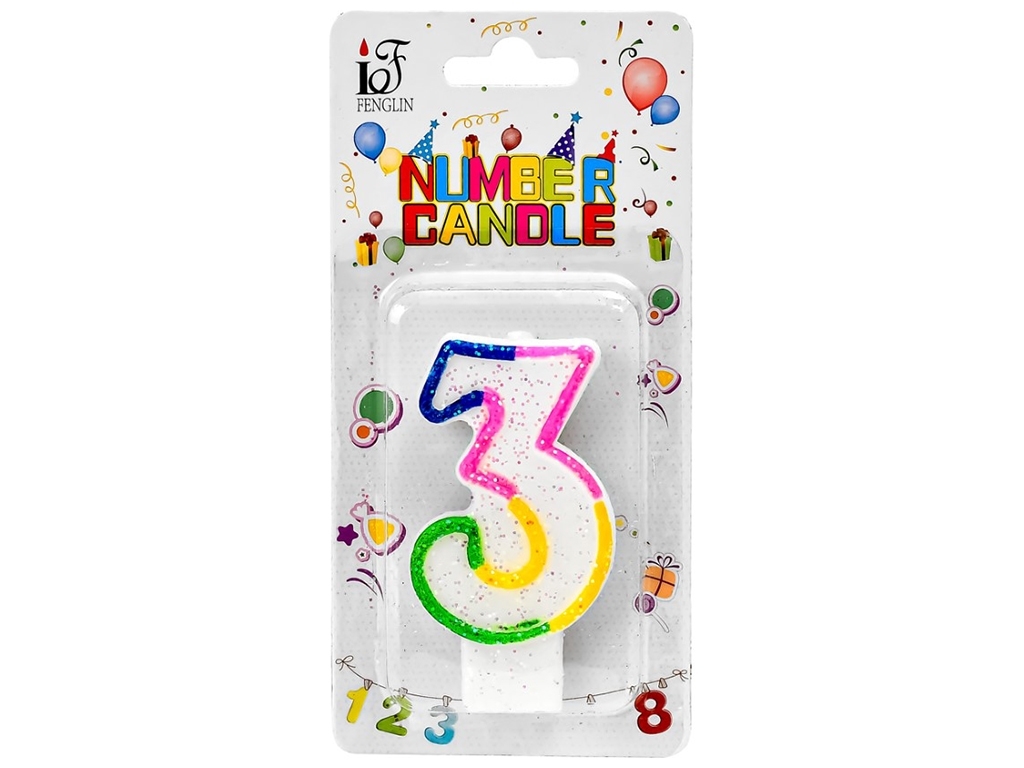 Свечи-цифры для торта, 3