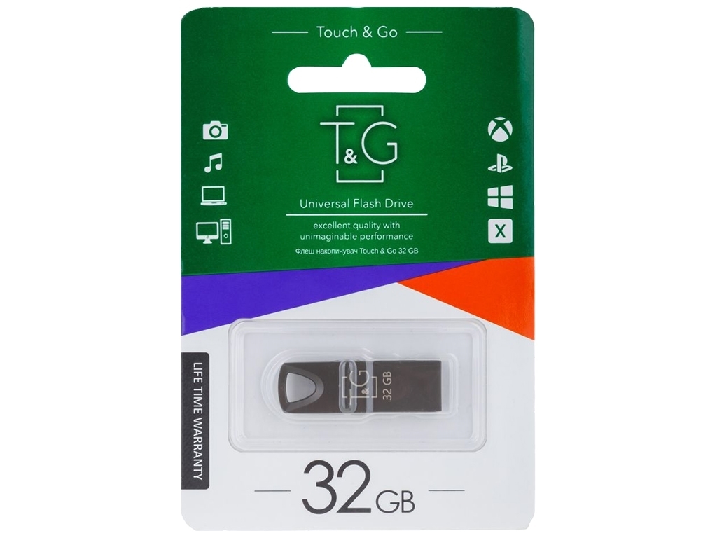 USB флеш-накопичувач T&G 32gb Metal 117, Чёрный