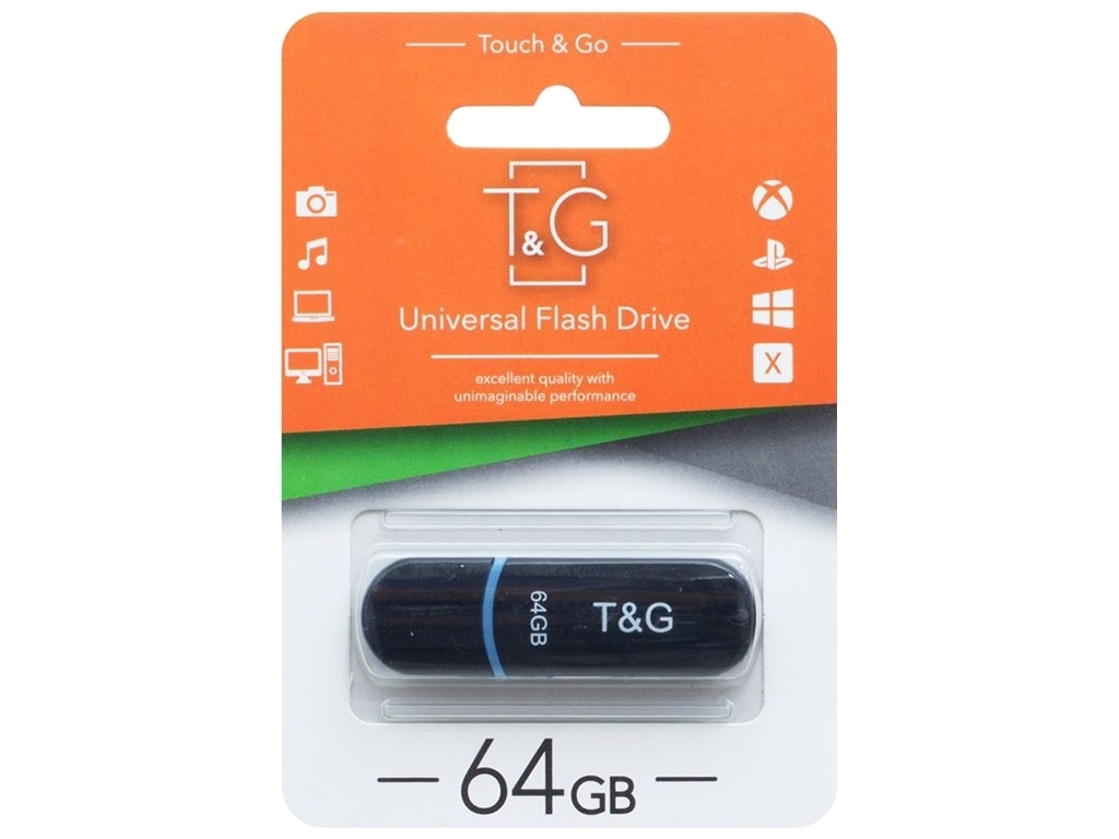 USB флеш-накопичувач T&G 64gb Jet 012 Колір Чорний