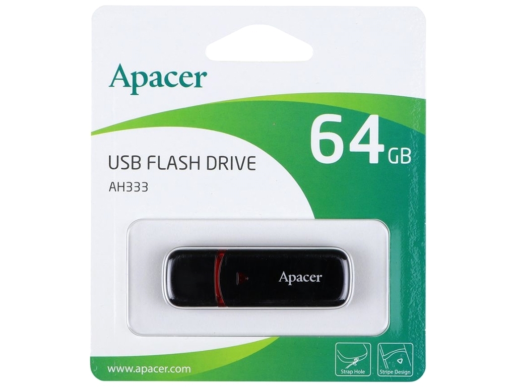 USB флеш-накопитель Apacer AH333 64gb, Black