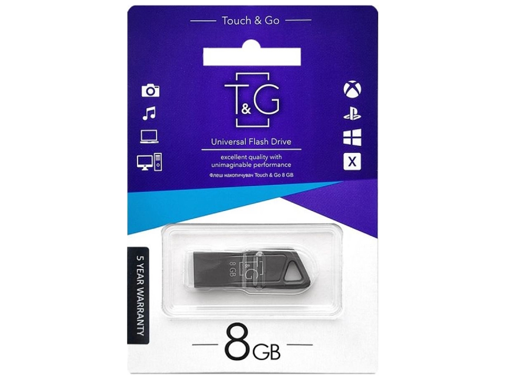 USB флеш-накопитель T&G 8gb Metal 114 Цвет Черный