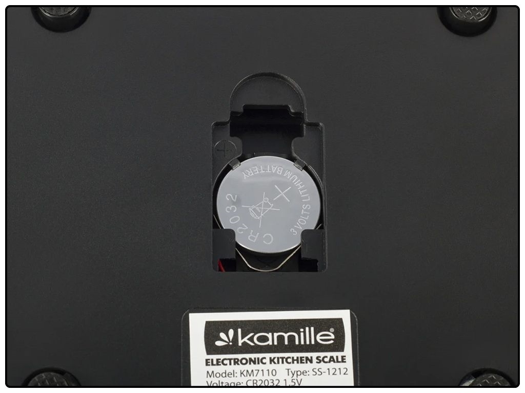 Весы кухонные электронные стеклянные Kamille до 5кг LCD-дисплей CR 2032 18,5х18,5х2см