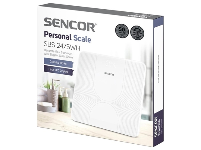 Ваги напольні Sencor SBS 2475WH, 8590669338429
