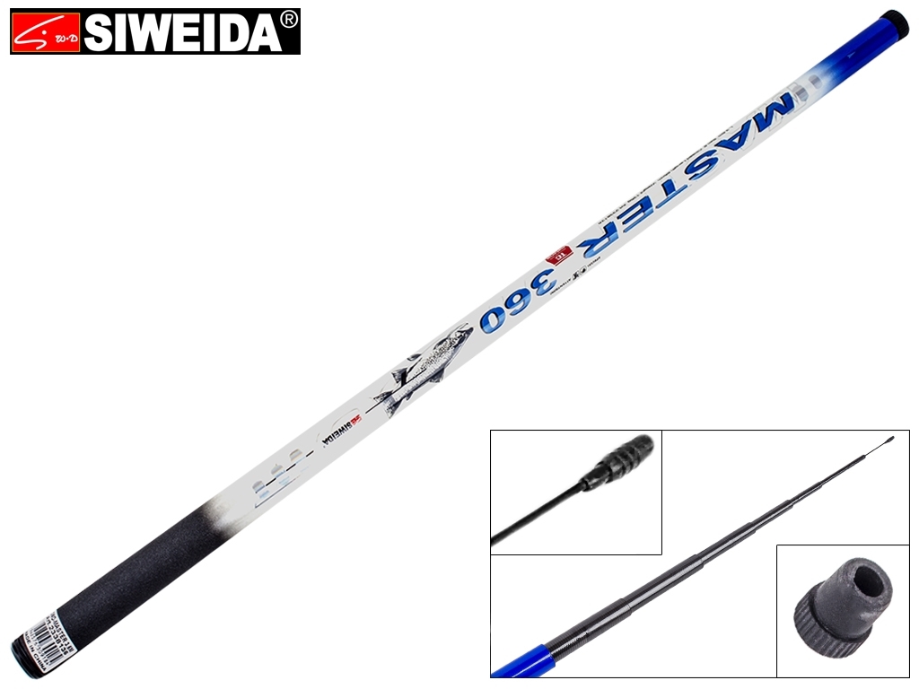 Вудка Siweida "Master trout" карбон, без кілець, 8-секційна 3,6м 5-20г