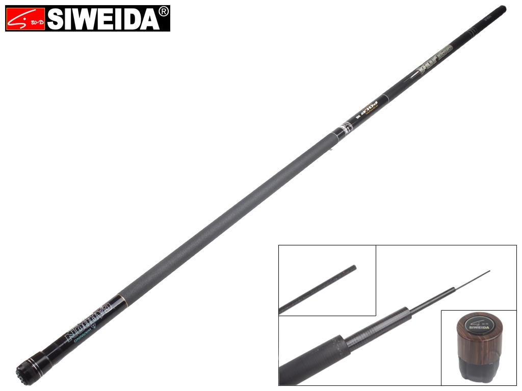 Вудка Siweida "Selica" карбон IM6, без кілець, 4-секційна 4м 5-25г