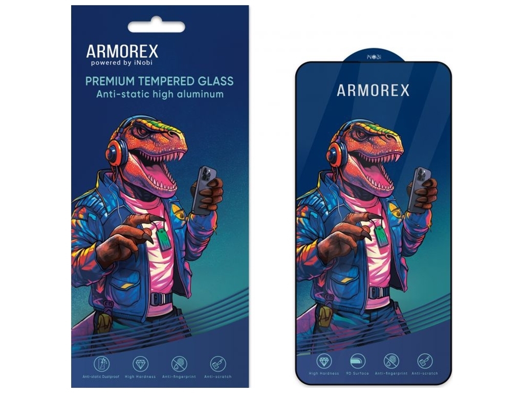 Защитное стекло ARMOREX 5D High-Alum Antistatic for iPhone 13 Pro Max / 14 Plus Цвет Черный