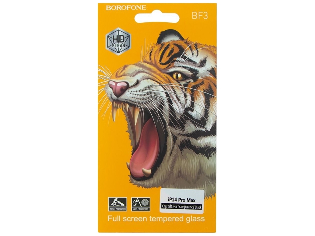 Защитное стекло Borofone BF3 HD for Apple Iphone 14 Pro Max Цвет Чёрный