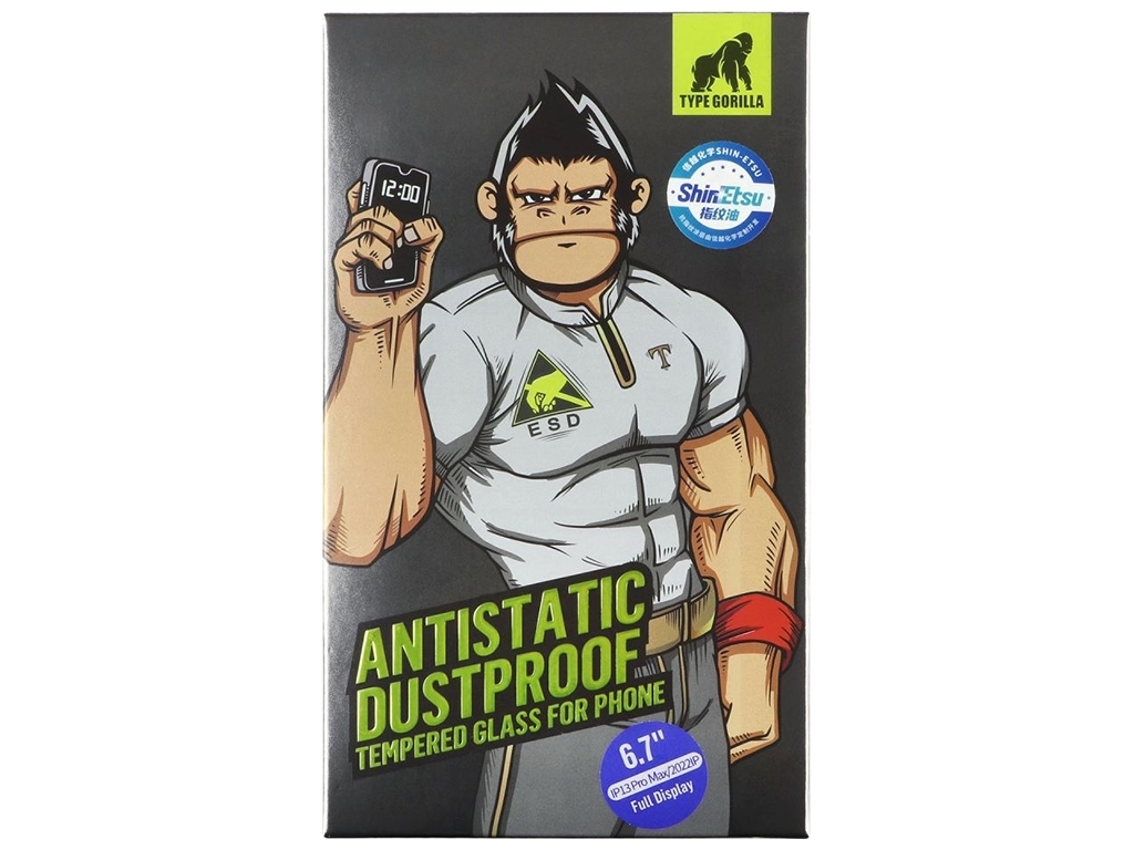 Защитное Стекло Type Gorilla 0.33мм 2.5D HD Anti-Glare NPT9 для iPhone 13 Pro Max/14 Plus Цвет Черны