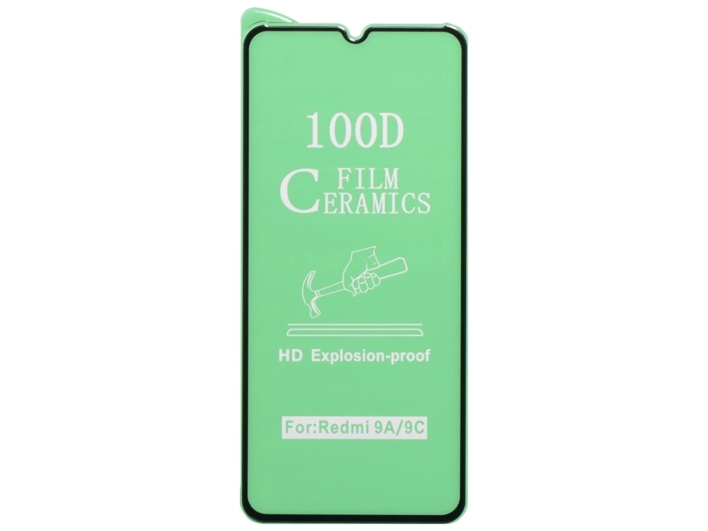 Защитное стекло Film Ceramic for Xiaomi Redmi 9A  / 9C без упаковки Цвет Чёрный