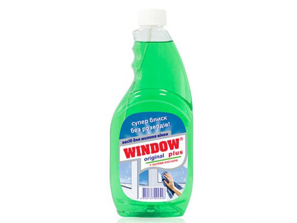 Засіб для миття скла Window plus  на оцет. основі запаска 500мл