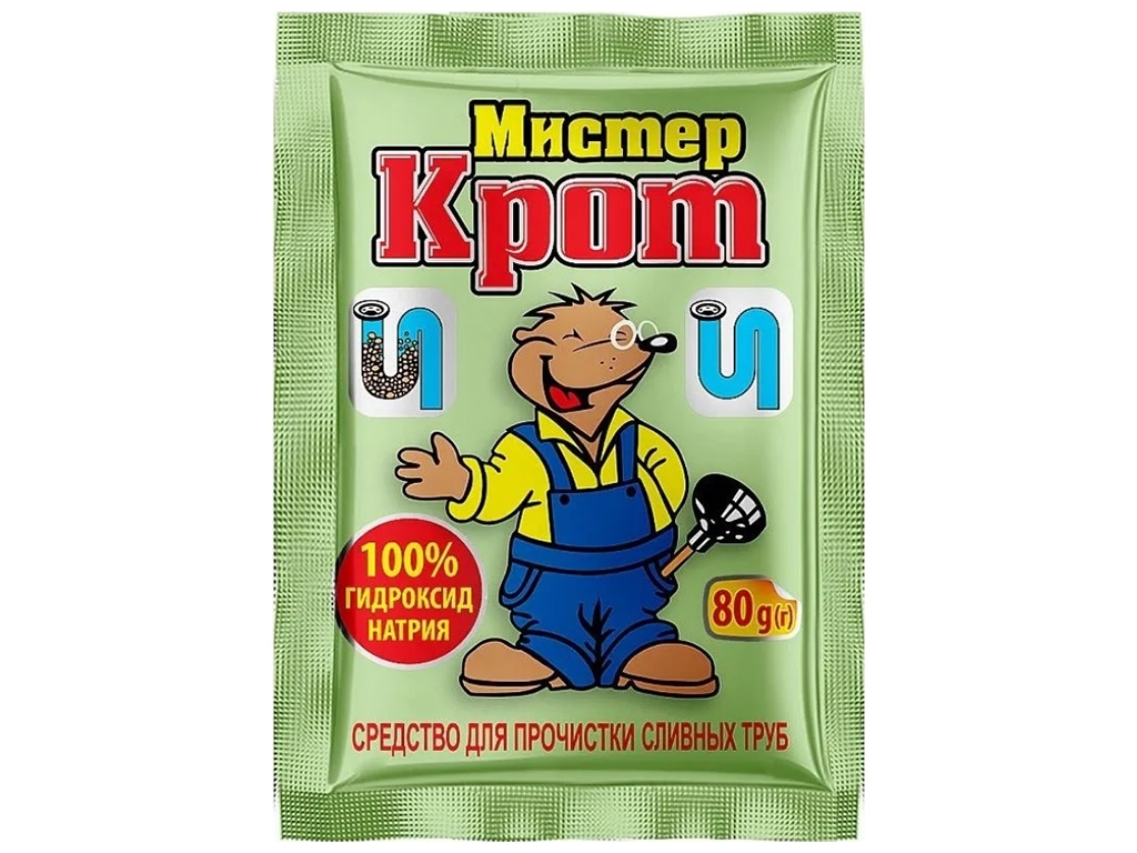 Засіб для прочищення зливних труб Містер Крот, 60г